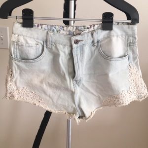 Forever 21 Women’s Jean Shorts with lace